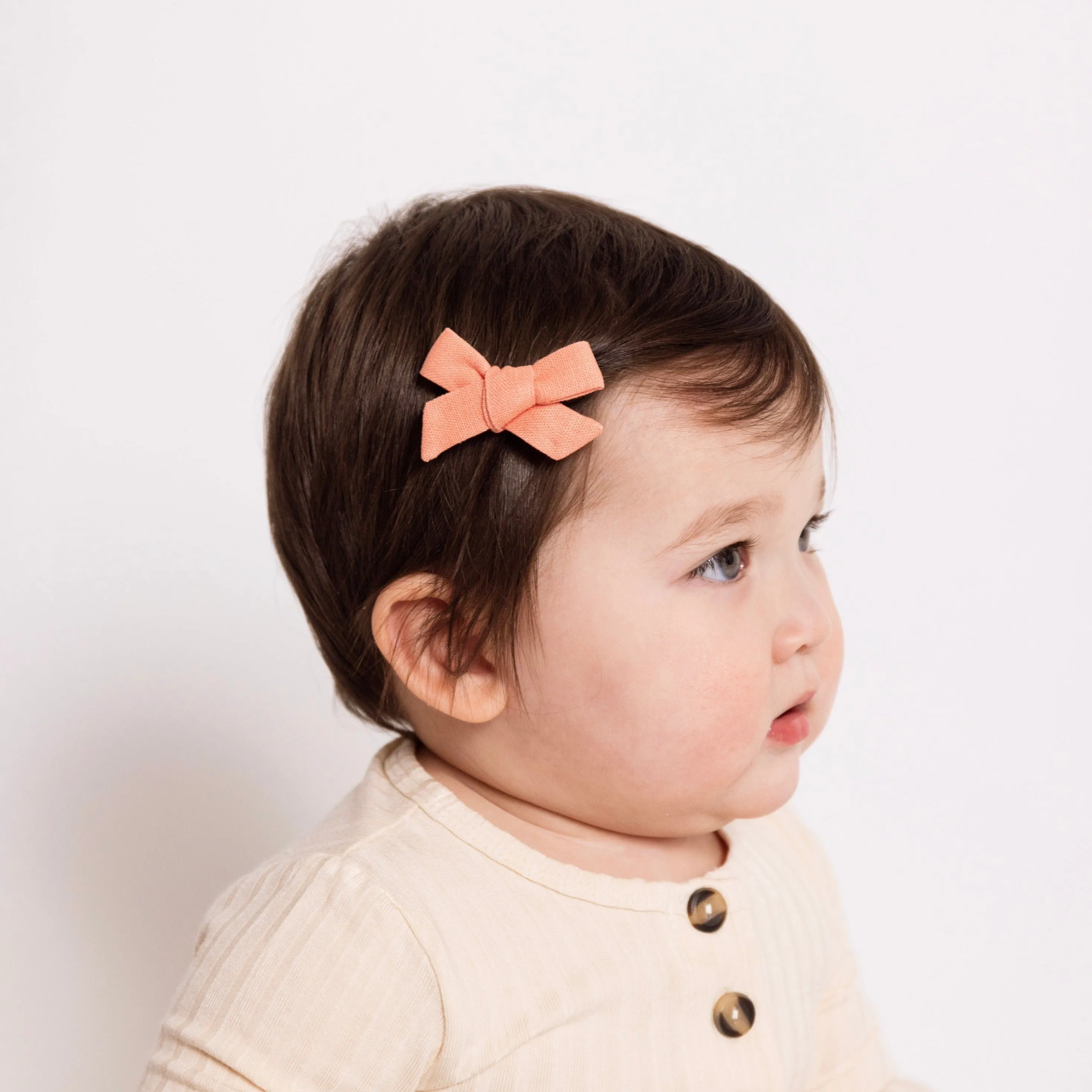 Linen Bow - Mango Clip