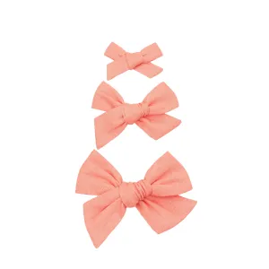 Linen Bow - Mango Clip