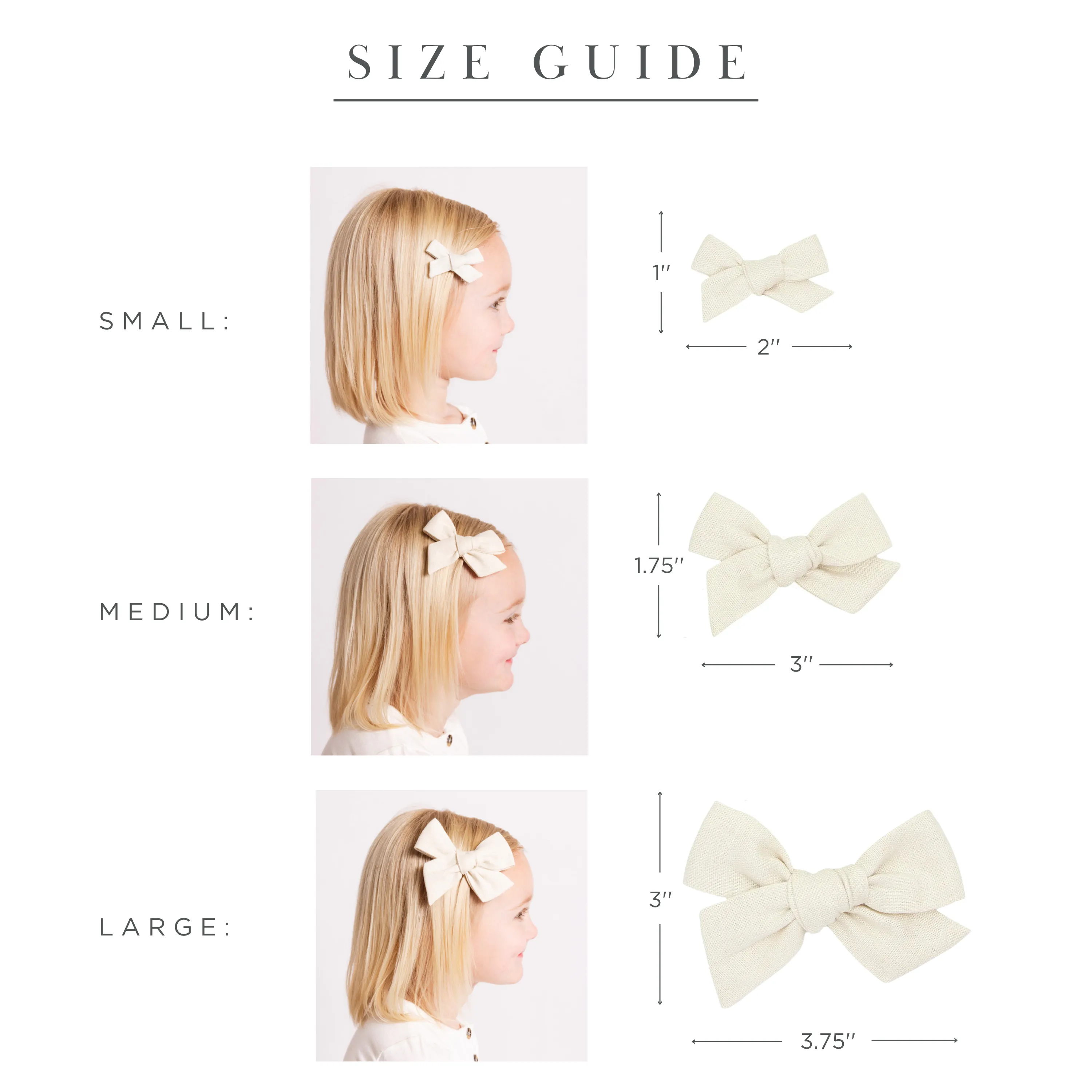 Linen Bow - Mango Clip