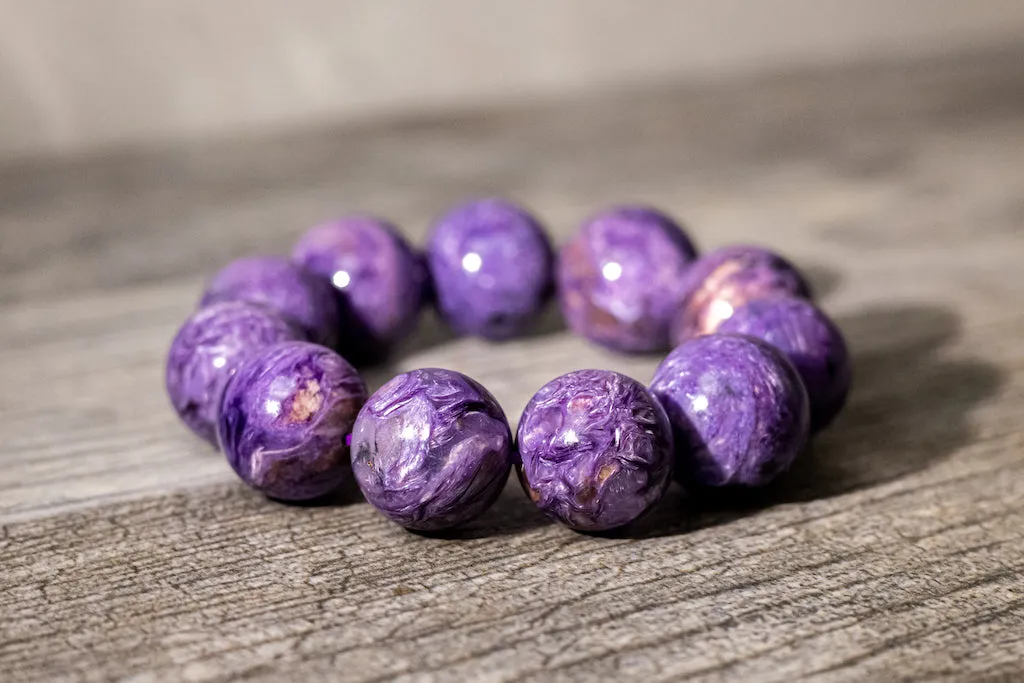 Luxury Charoite Natural Gemstone Bracelet