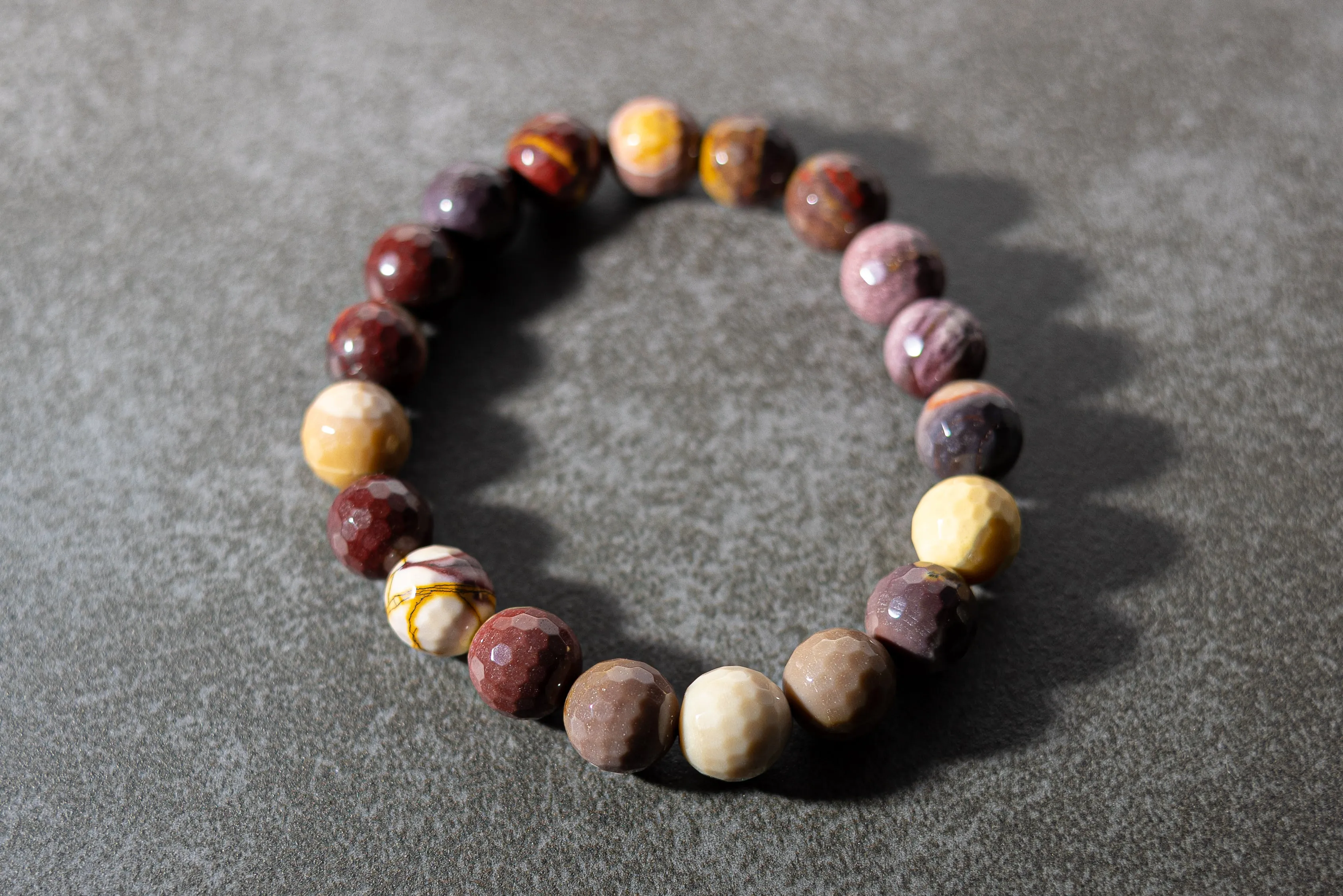 Luxury Faceted Mookaite Natural Gemstone Bracelet