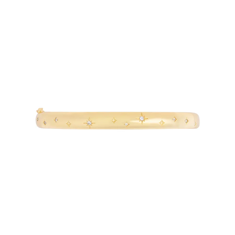 Midnight Hour Gold Bangle