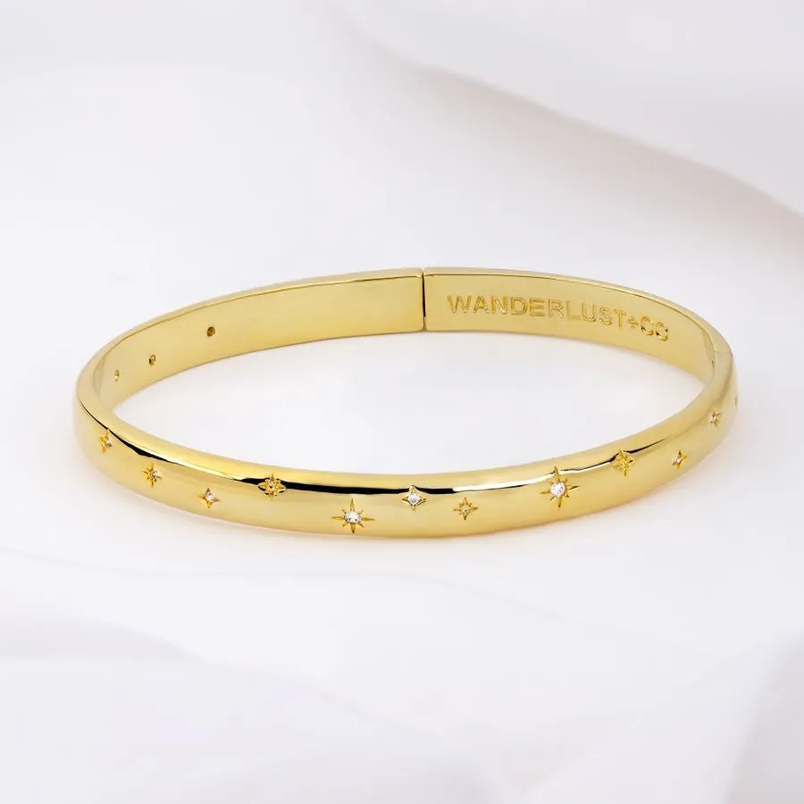 Midnight Hour Gold Bangle