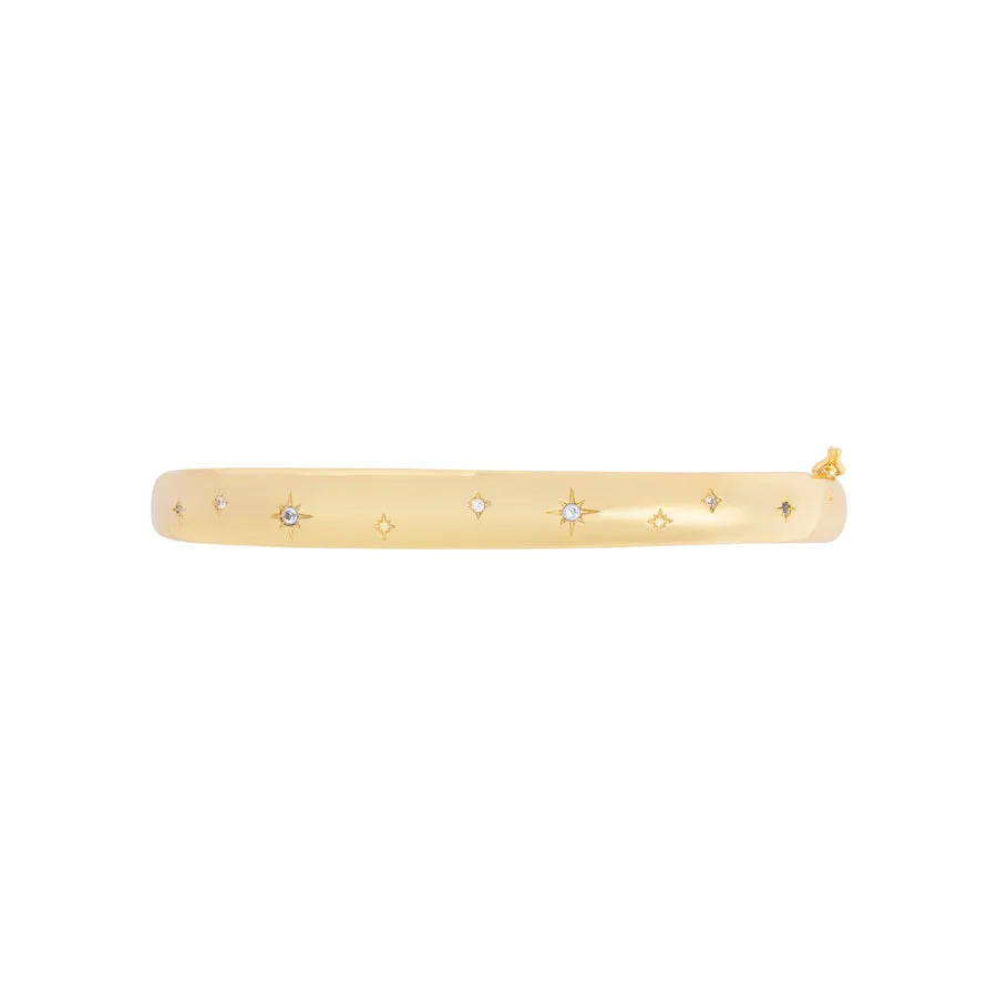 Midnight Hour Gold Bangle