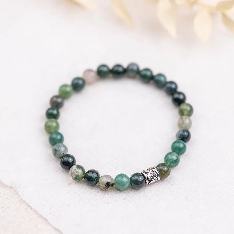 Moss Agate Bracelet - Ayana Collection