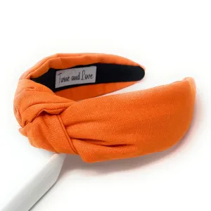 Neon Orange Knotted Headband