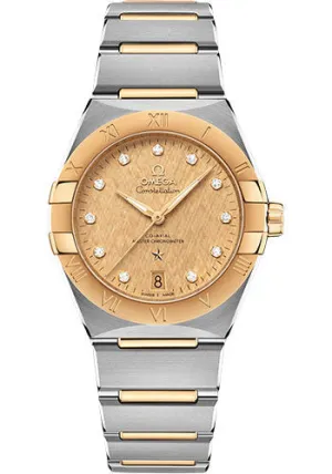 Omega Constellation OMEGA Co-Axial Master Chronometer - 36 mm Steel And Yellow Gold Case - Champagne Diamond Dial - 131.20.36.20.58.001