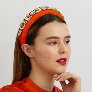 Orange Headband Jewelled Headband - Featured in Heat Magazine