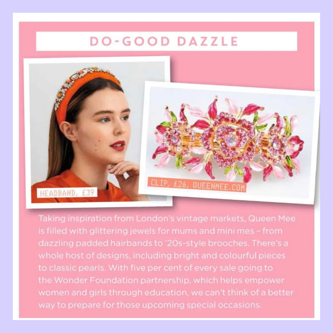 Orange Headband Jewelled Headband - Featured in Heat Magazine