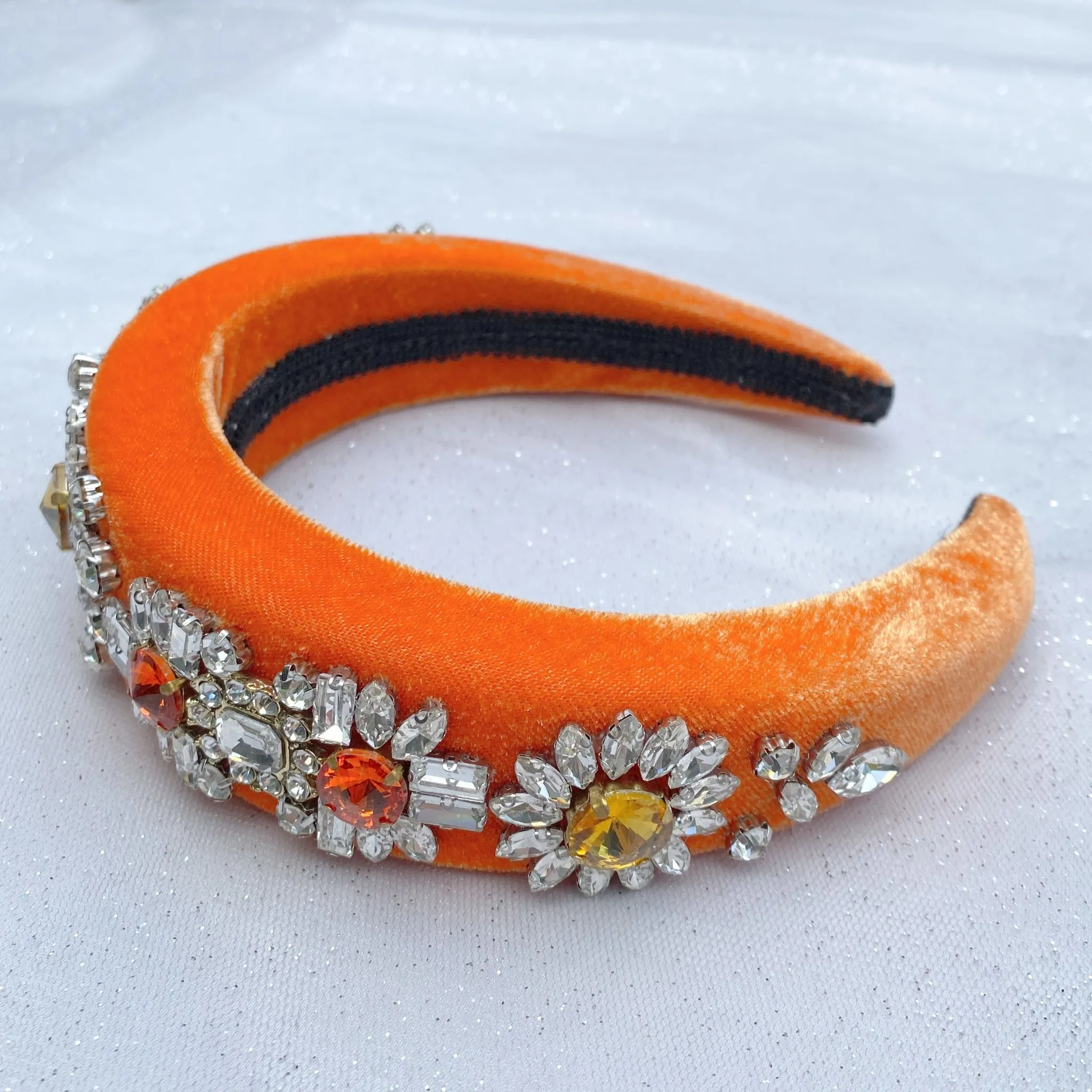 Orange Headband Jewelled Headband - Featured in Heat Magazine