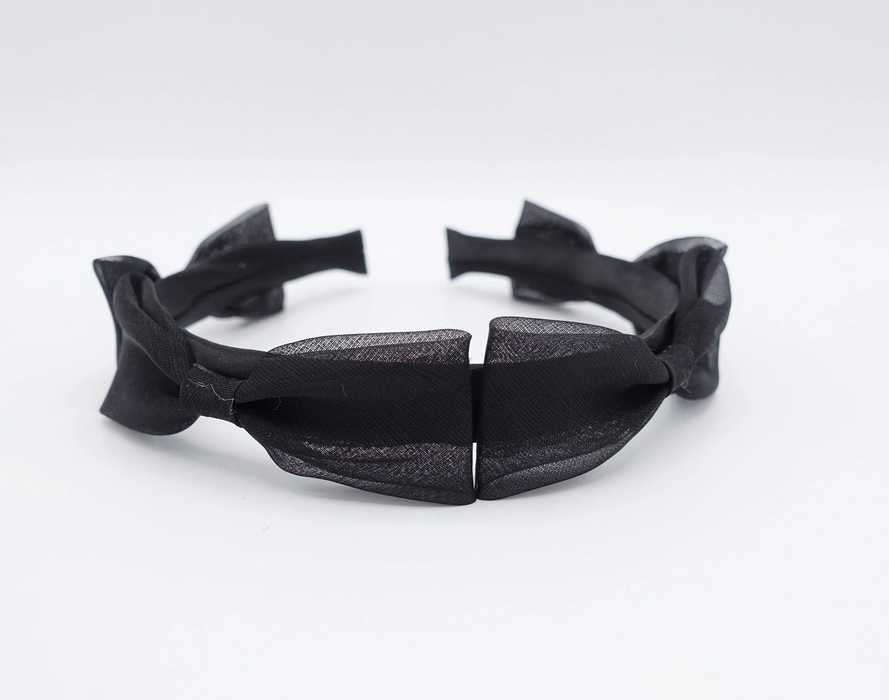 orgaza bow headband, satin headband for women