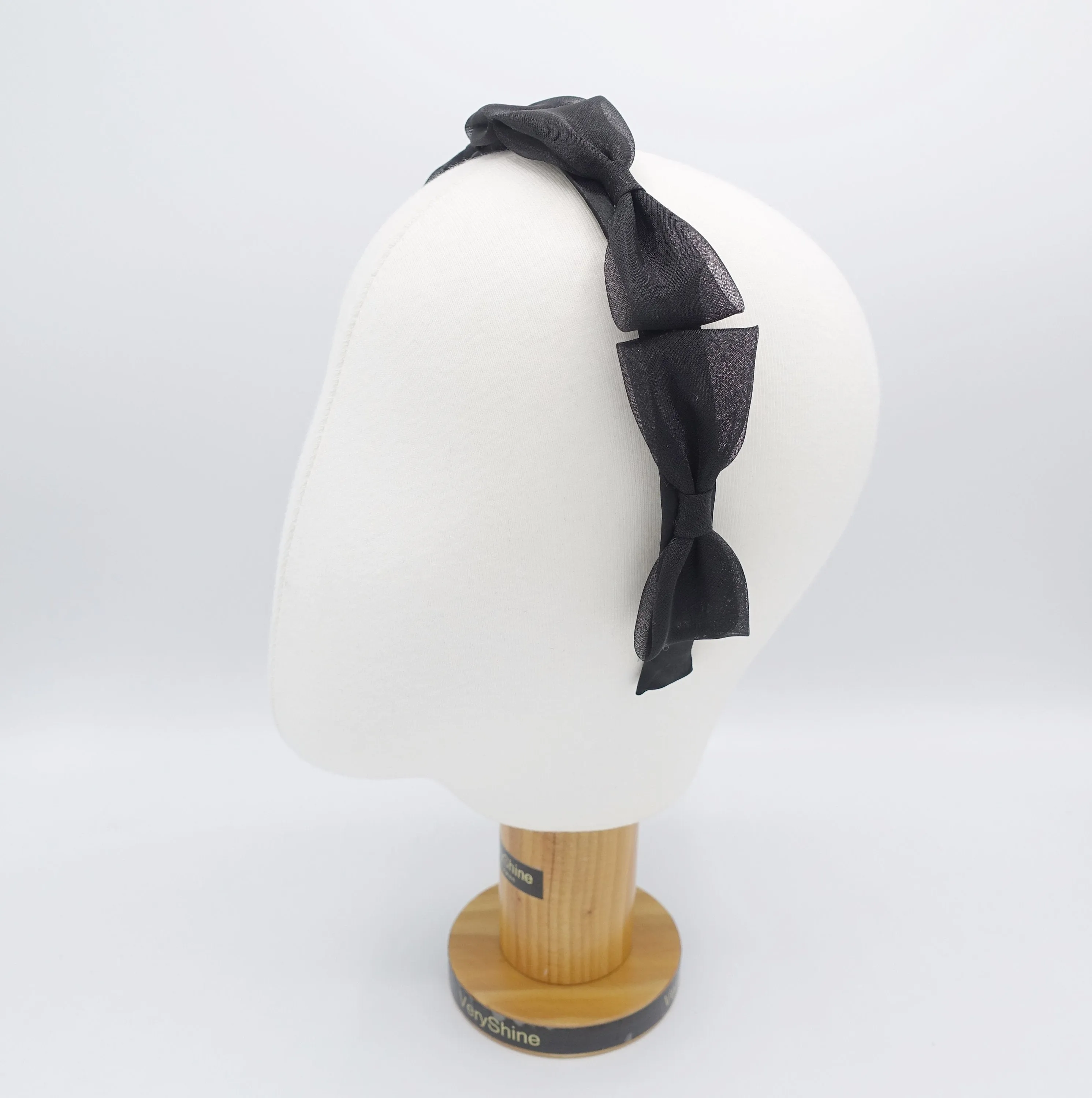 orgaza bow headband, satin headband for women