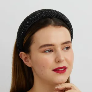 Padded Headband Black with Sparkles - As Seen on ITV's This Morning