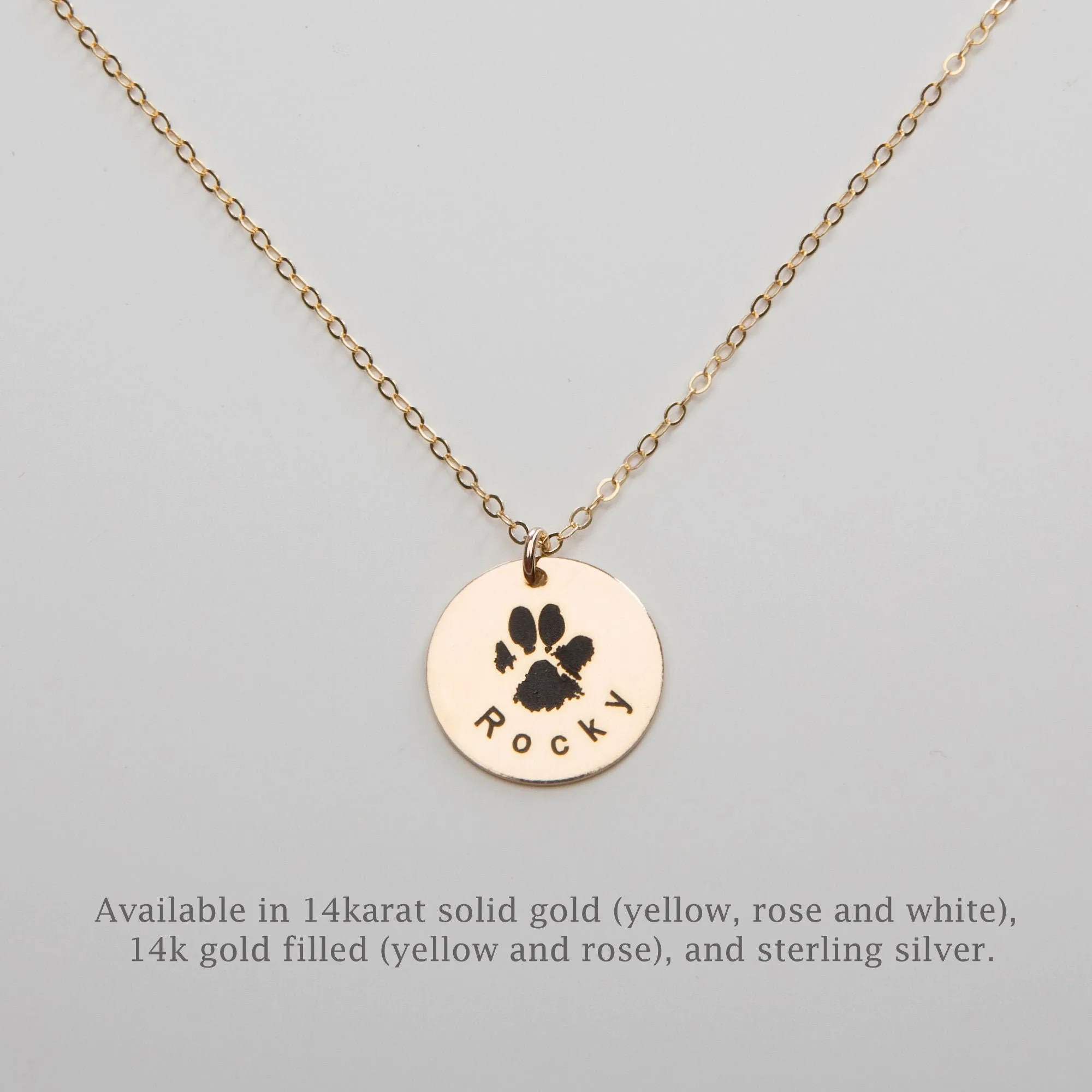 Paw Print Necklace - Pet Lover Gift - CG363N58. Starts at