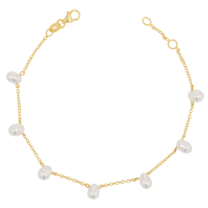 Pearl Drop Station Bracelet