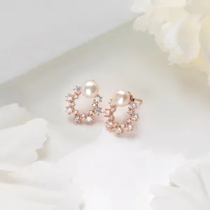 Pearl Enchantment Rose gold-Plated 925 Sterling Silver Earrings