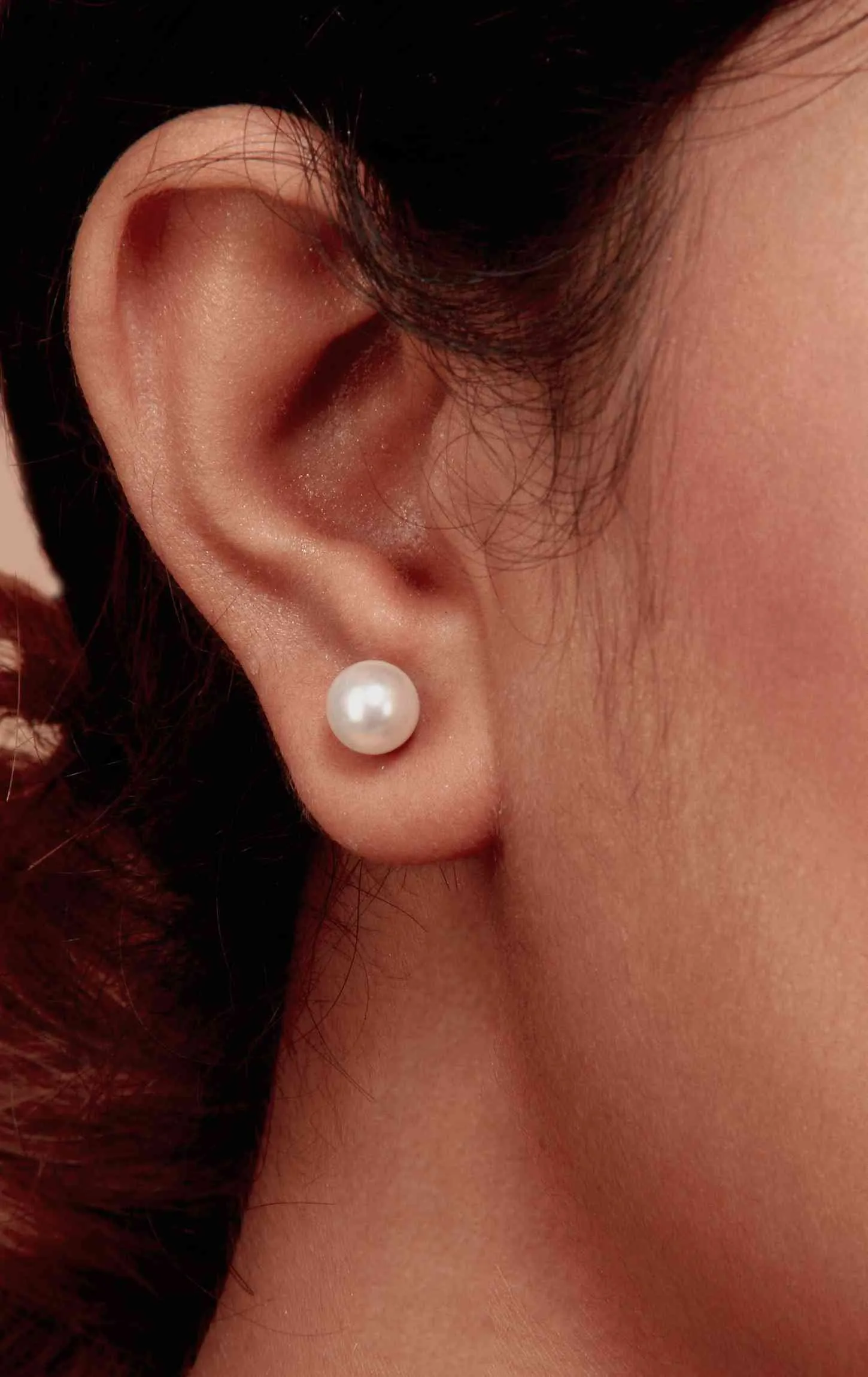 Pearl - Stud Enclosed Earring Silver