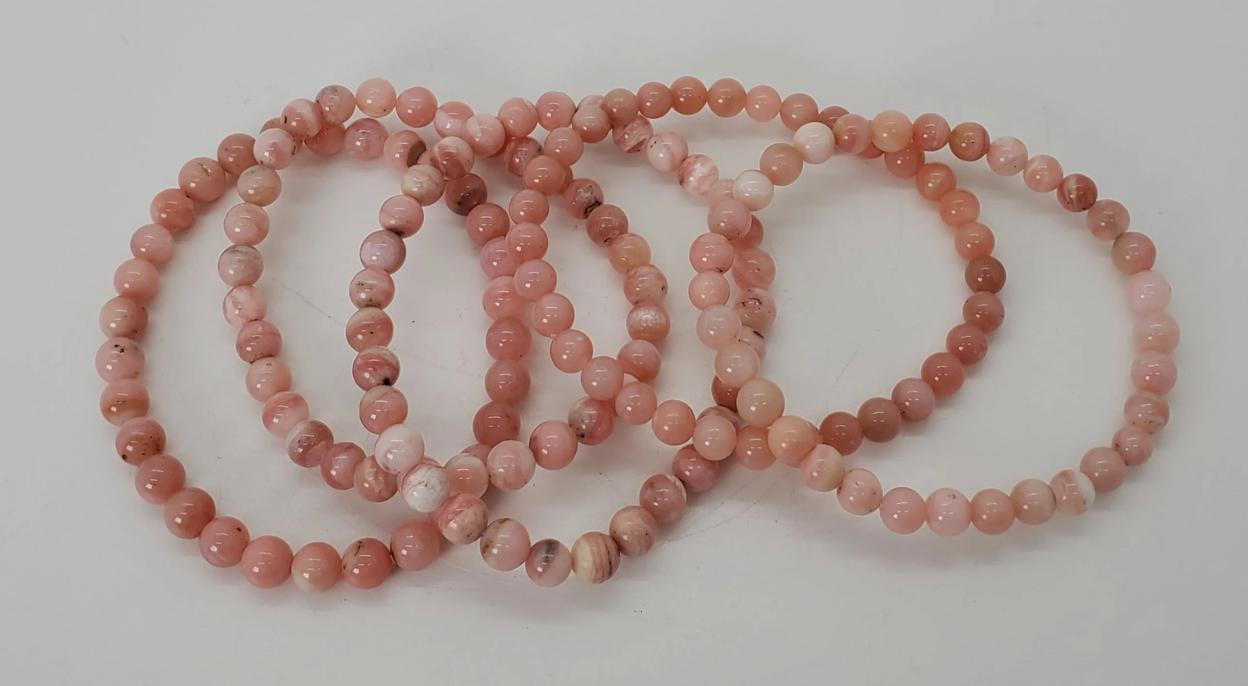 Pink Opal Bead Bracelet