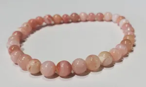 Pink Opal Bead Bracelet