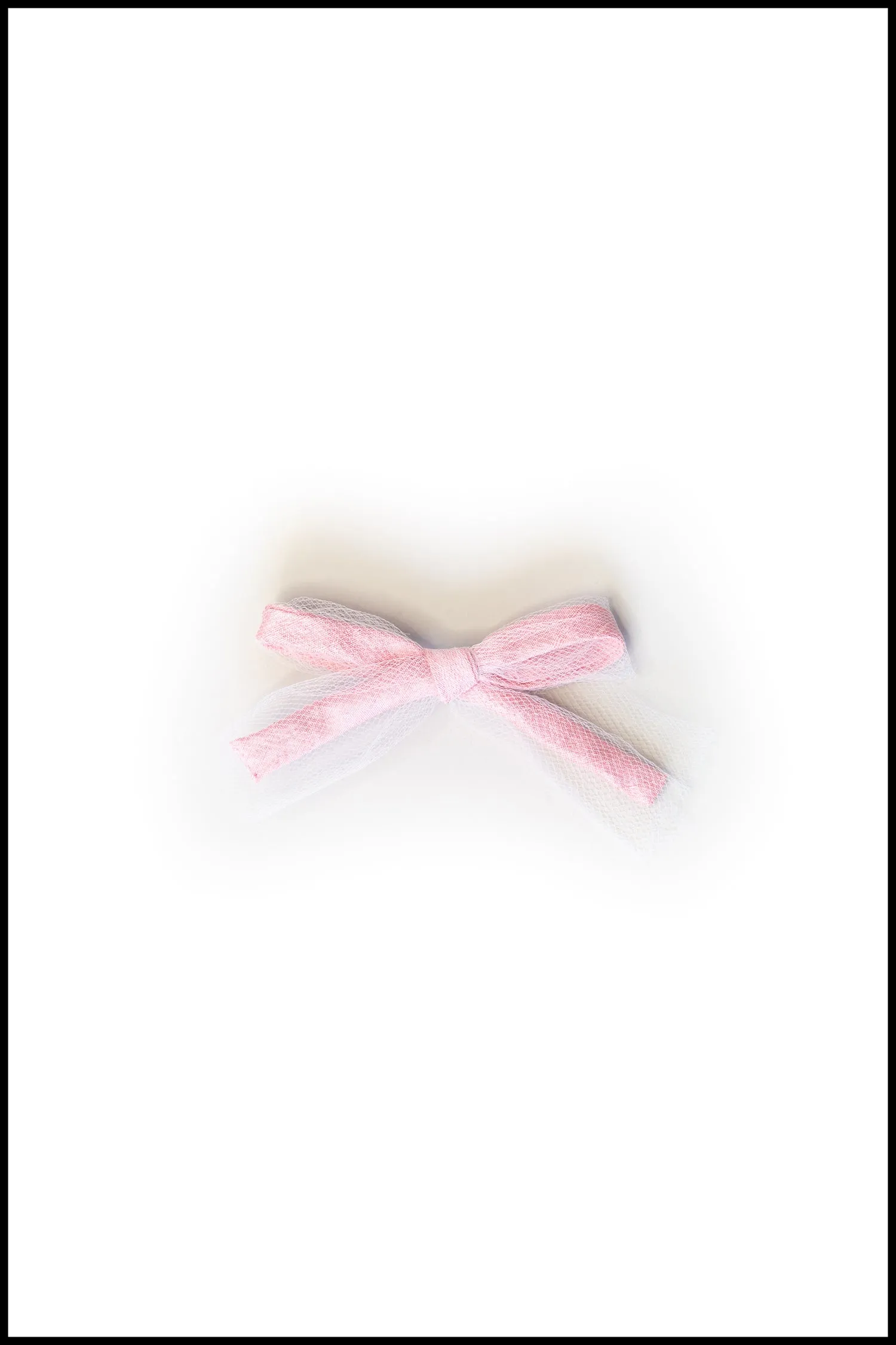 Pink Silk Tulle Small Bow