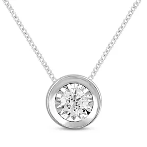 Pre-Owned Kay 1/6ct Diamond Pendant Necklace in 10k White Gold