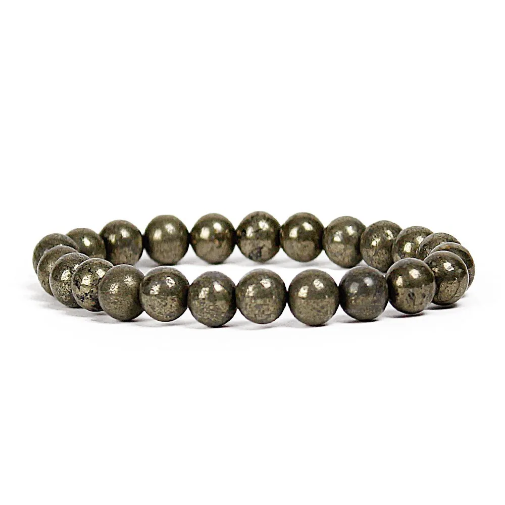 Pyrite Gemstone Power Bracelet 8mm