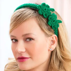 Red Heart Crochet Shamrock Headband