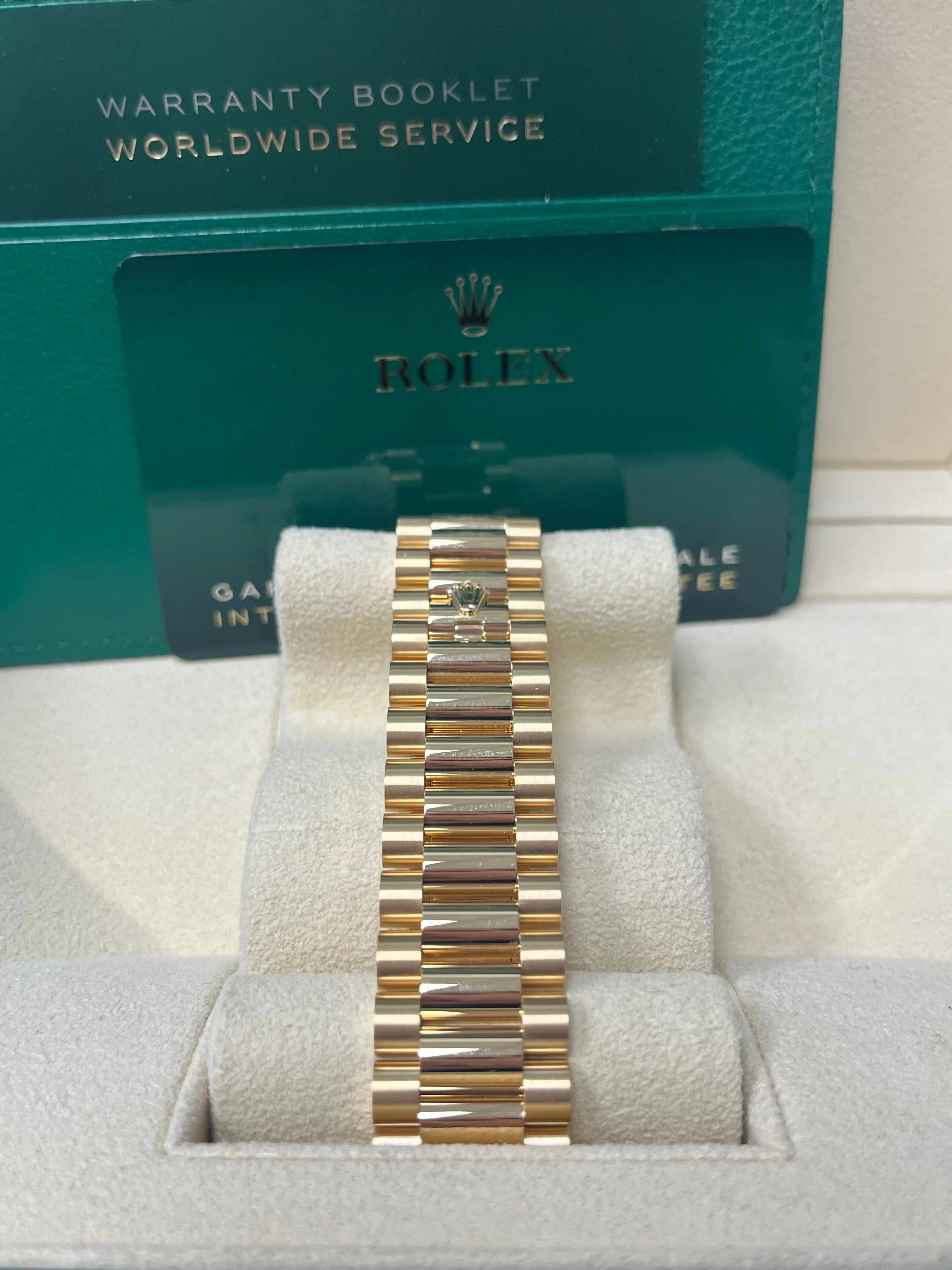 Rolex Day-Date 40 Yellow Gold Day-Date 40mm Reference 228238 Green Roman Dial New 2022 Release