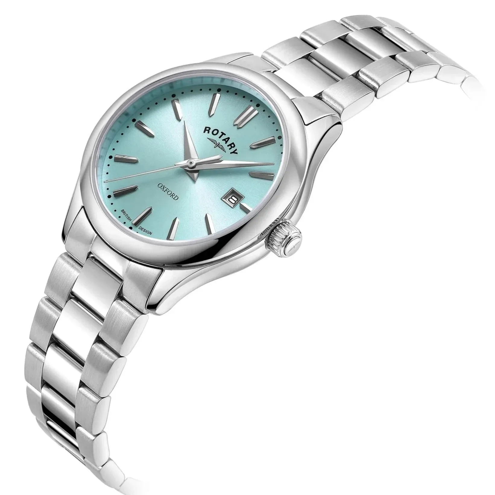 Rotary Oxford  Auto Ladies Silver Watch LB05092/77