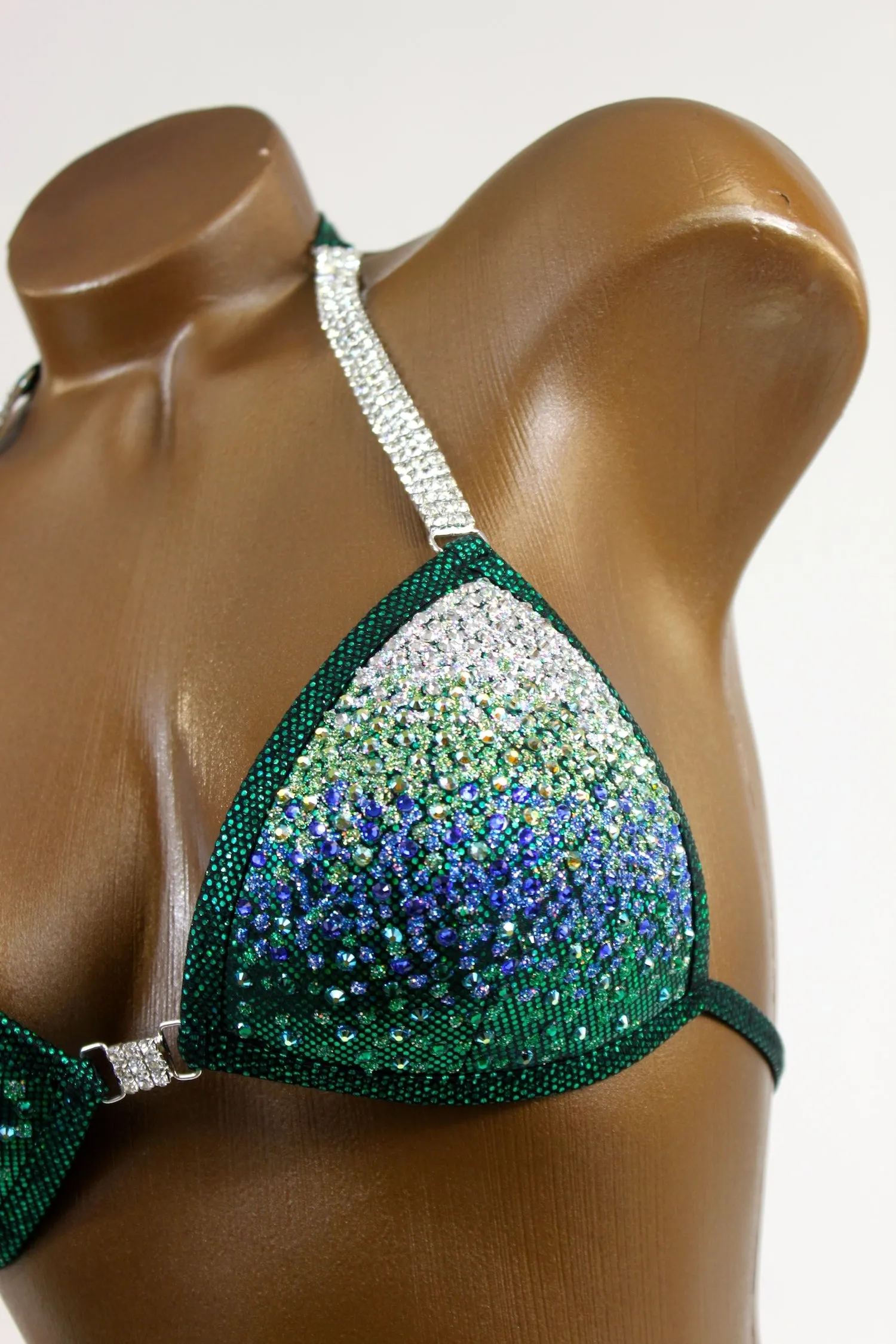 Sapphire/Green Sparkling Bikini Suit