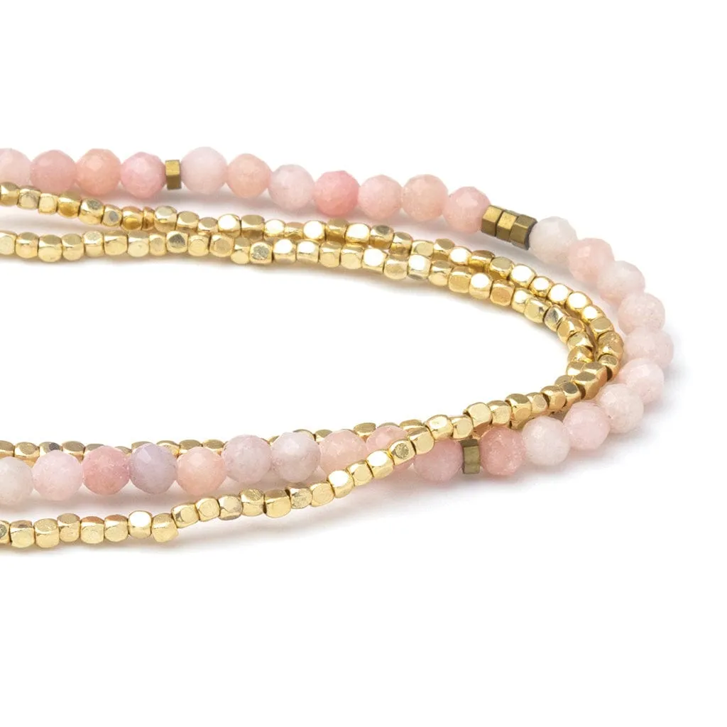 Scout Delicate Pink Opal Wrap Bracelet and Necklace