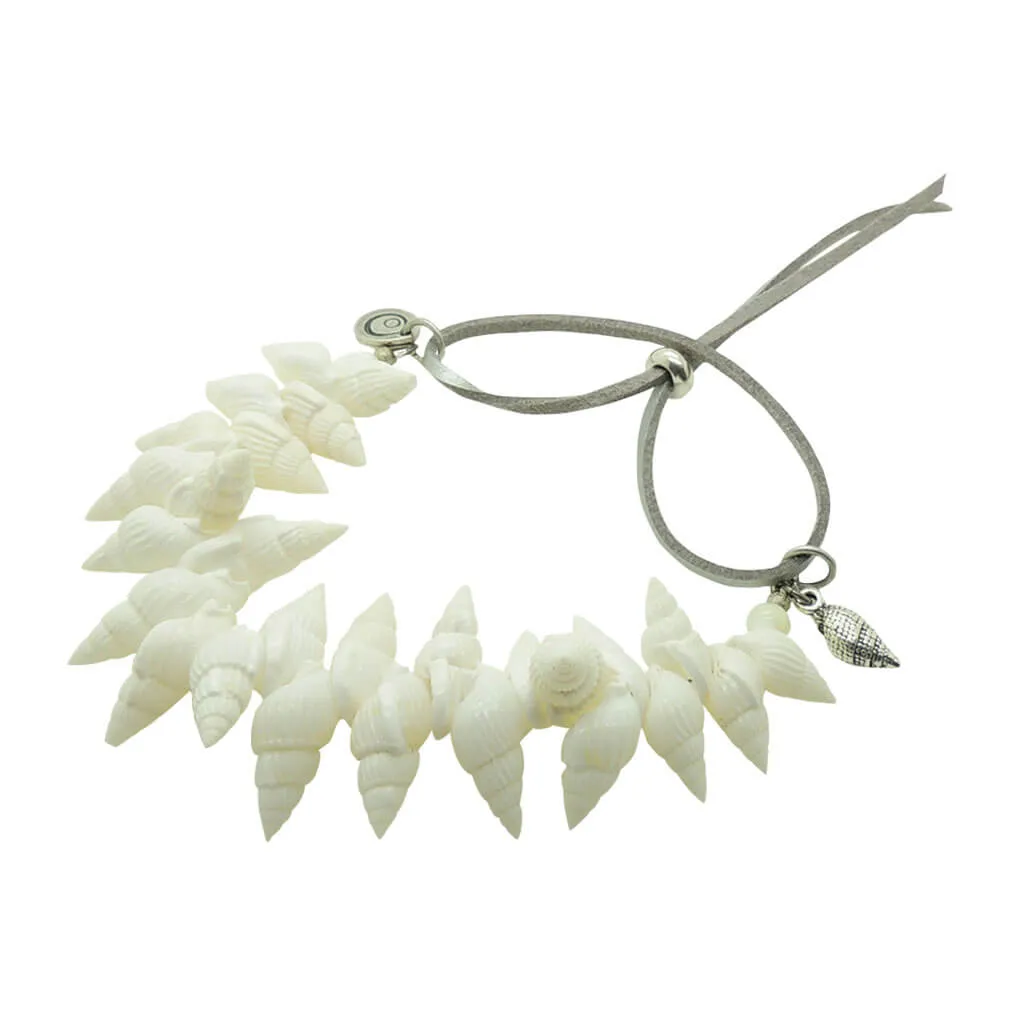 Seashell Treasure Charm Cord Bracelet