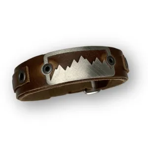 Sight Line Mountains Leather Bracelet - Standard