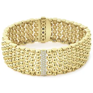 Single Station Gold Diamond Bracelet