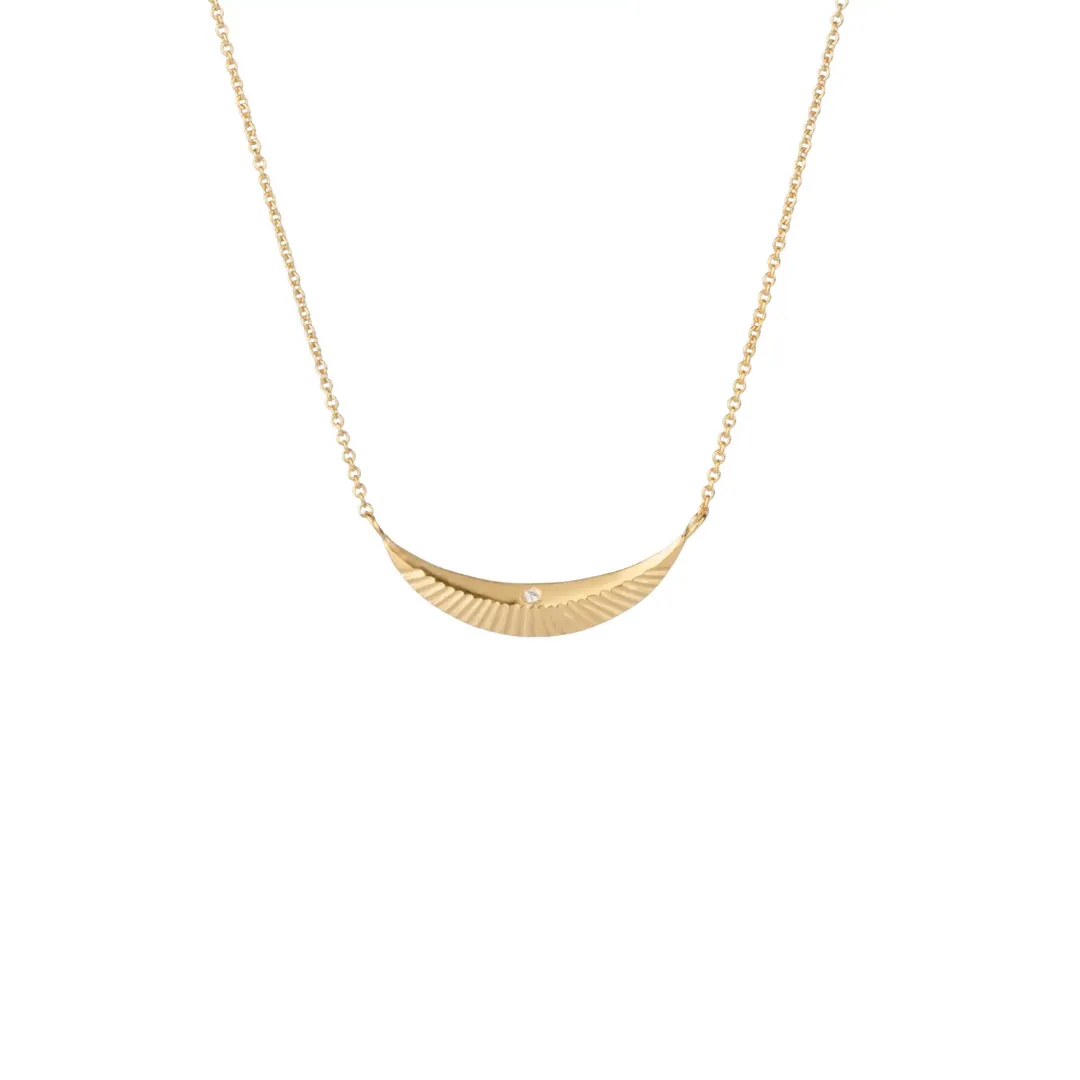 Small Icarus Diamond Necklace in Vermeil