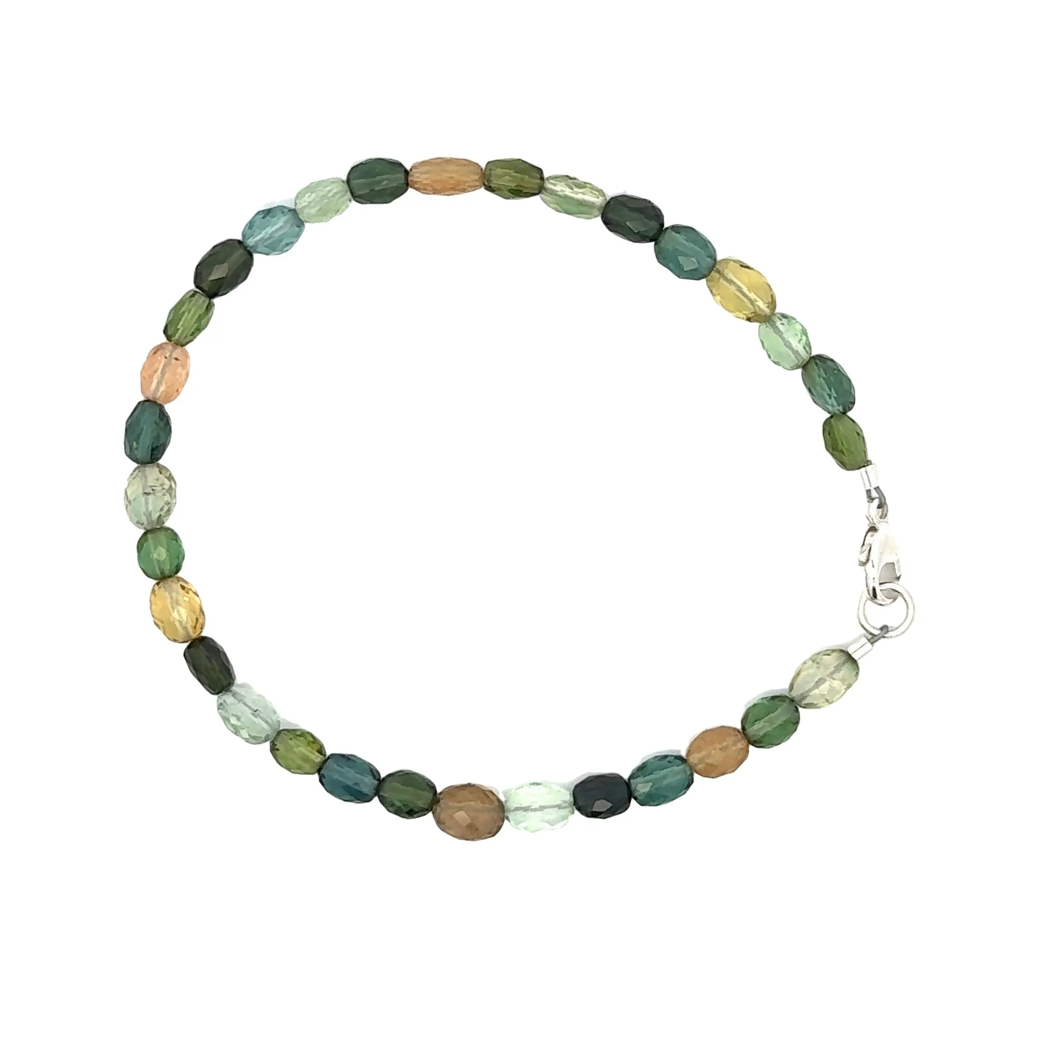 Small Oval Green Tourmaline Bracelet