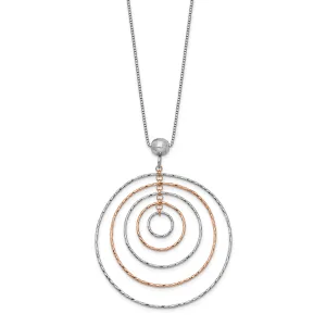 Sterling Silver Rose Gold-Plated D.C Necklace