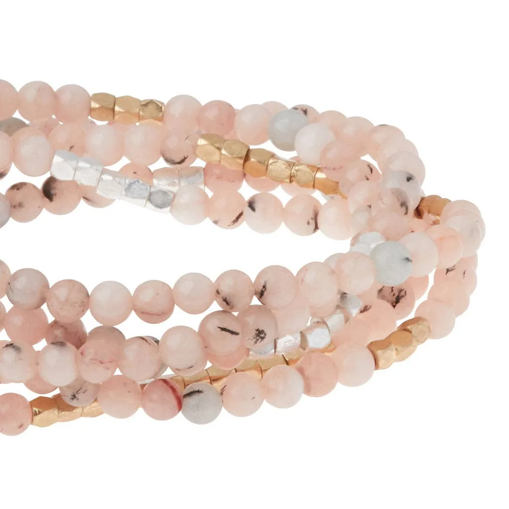 Stone Wrap - Morganite / Black Tourmaline / Gold & Silver - Stone of Divine Love & Protection