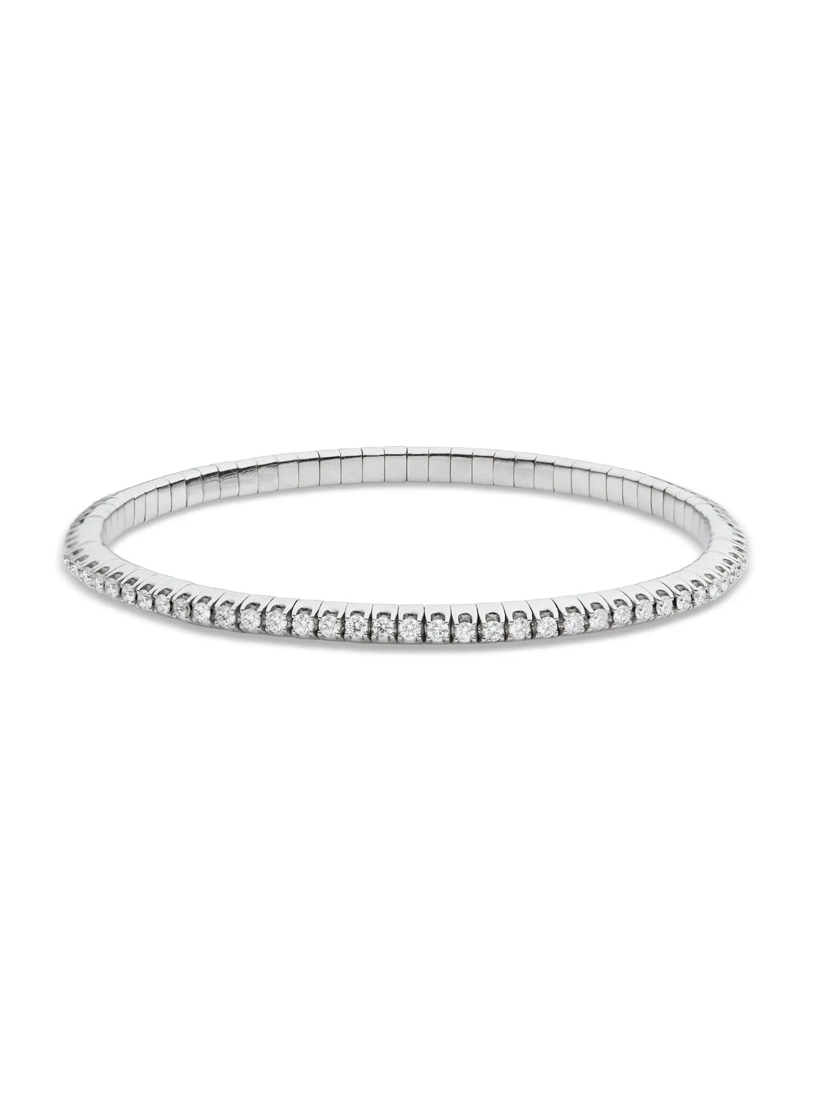 Stretch Diamond White Gold Tennis Bracelet