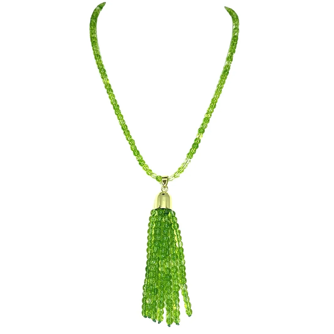 Tassel - Cracked Peridot