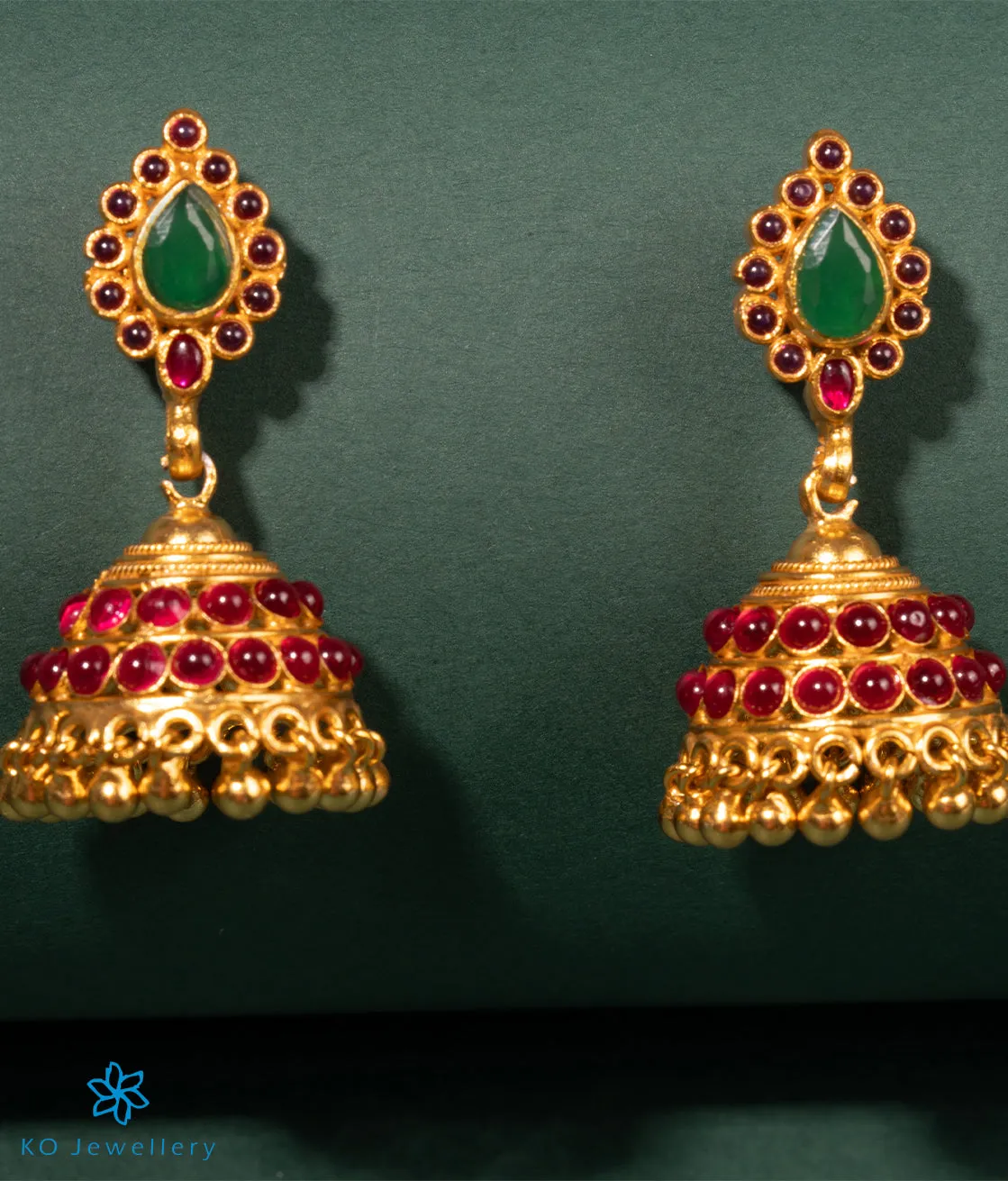 The Aadya Silver Kemp Jhumkas