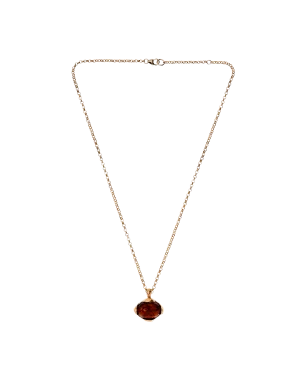 The Burning Desire Garnet Necklace Gold