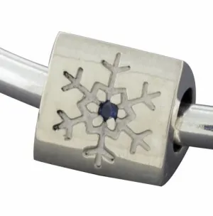 Three Sided Snowflake Bracelet Bead