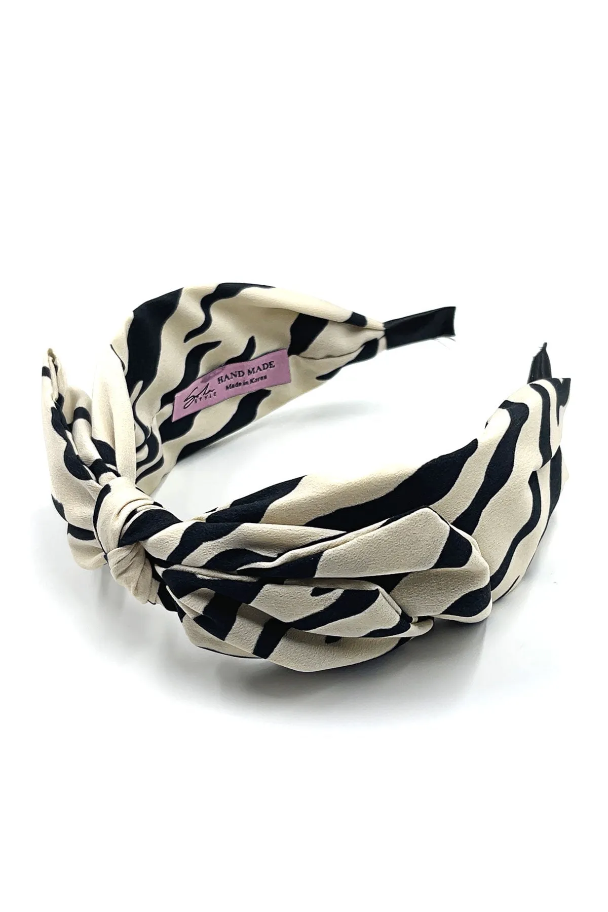 Tiger pattern headband with bow