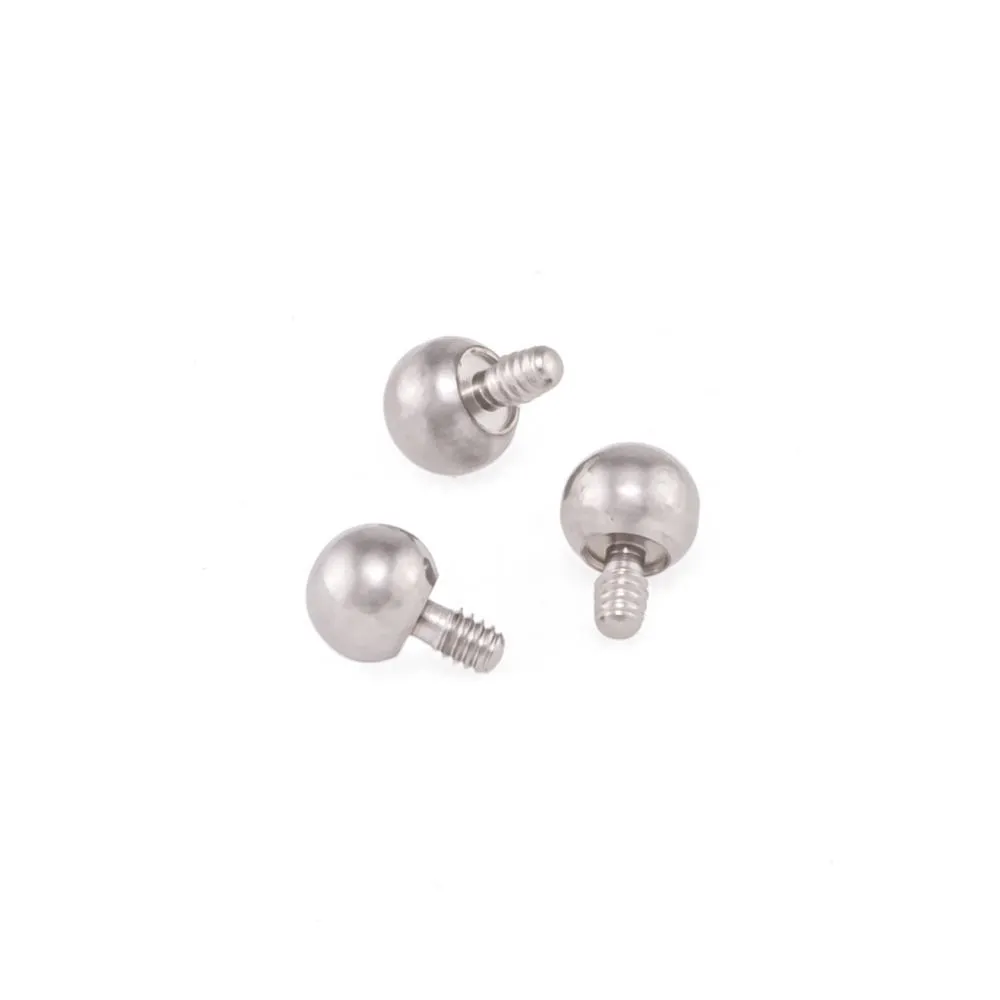 Tilum 14g - 12g Internally Threaded 3mm Titanium Ball - Price Per 1