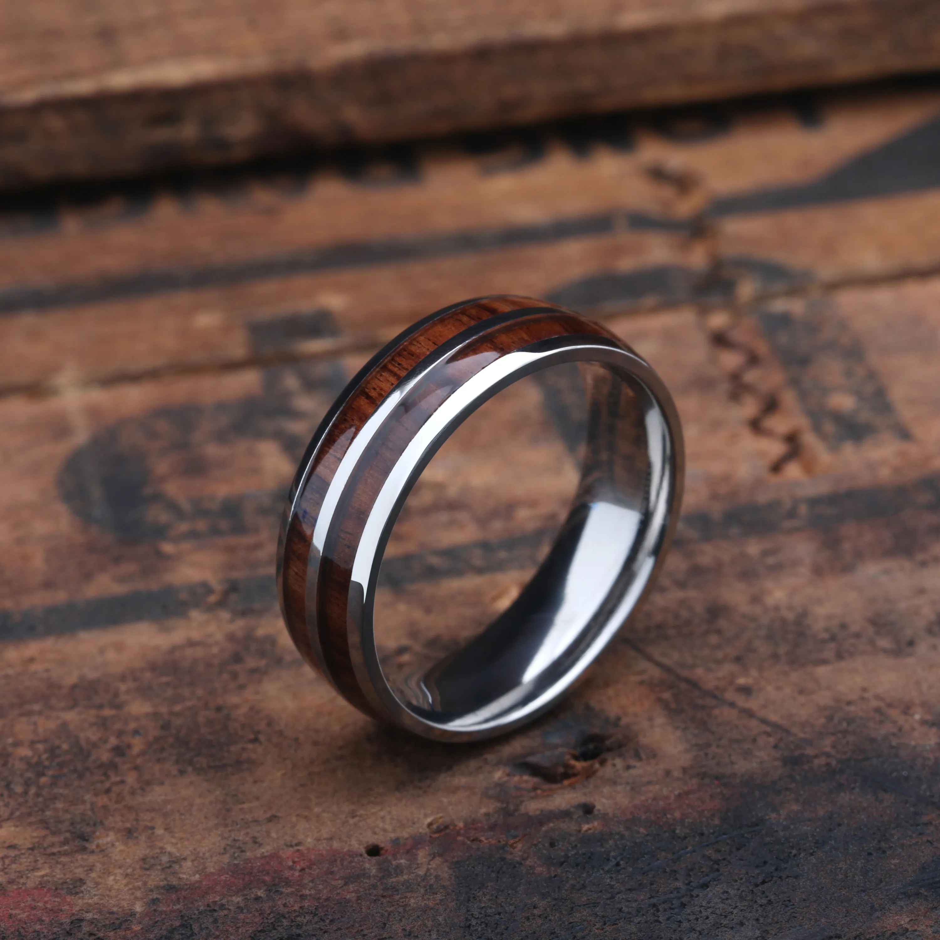 Titanium Wooden Barrel Ring