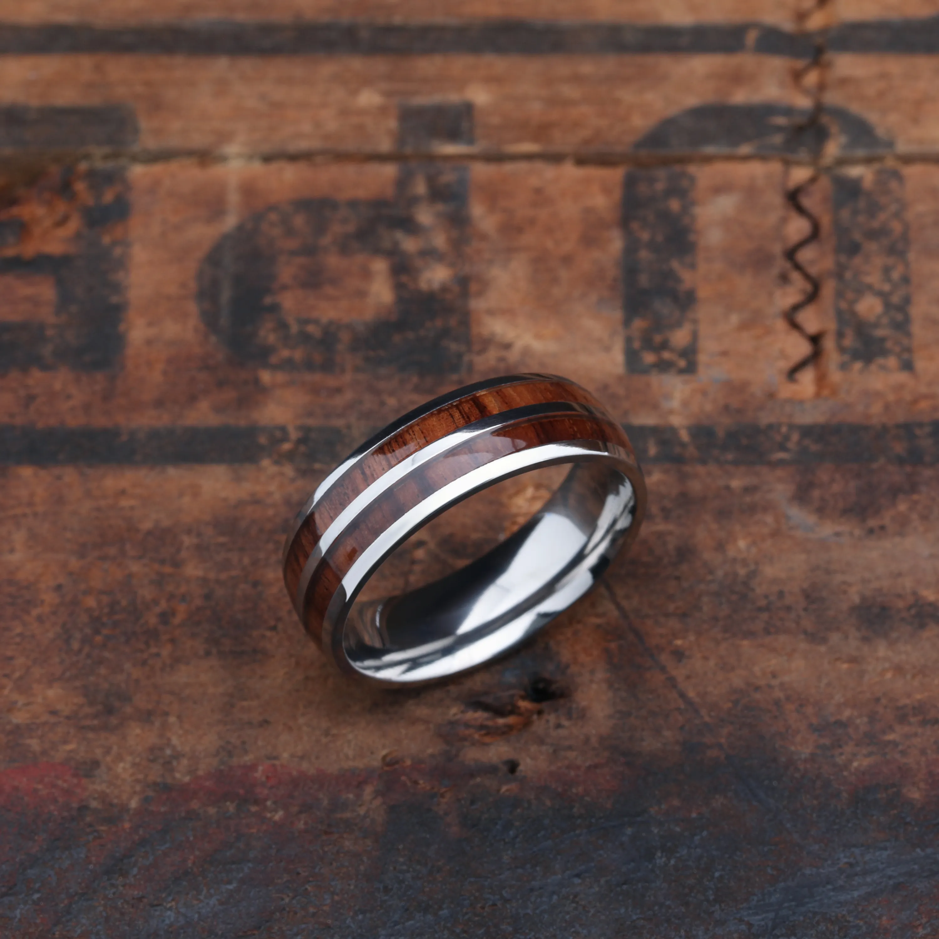 Titanium Wooden Barrel Ring