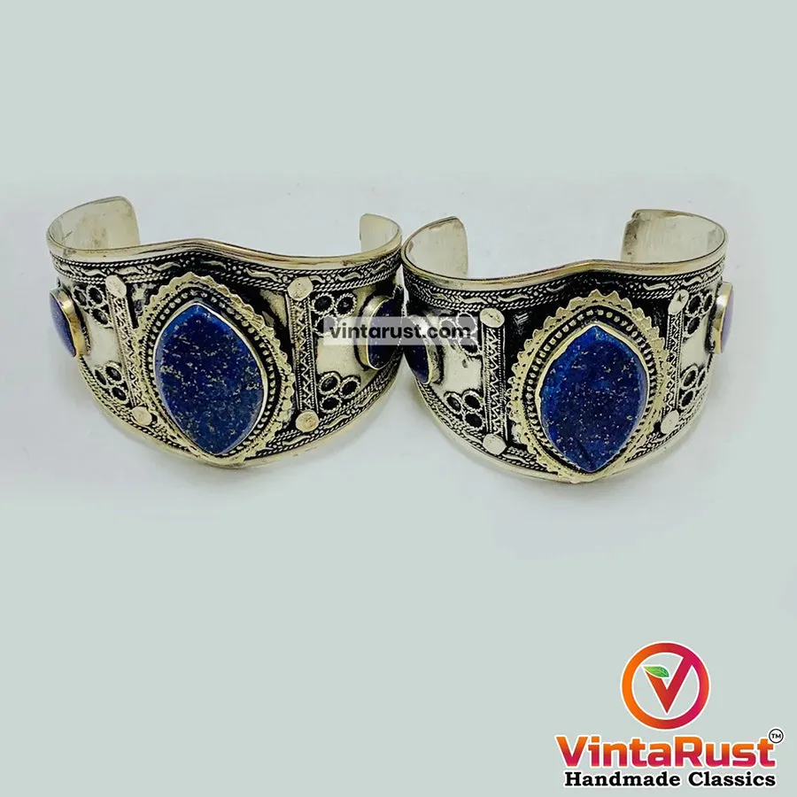 Tribal Adjustable Lapis Lazuli Stone Bracelet