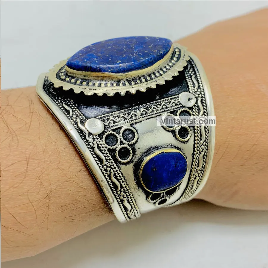 Tribal Handmade Bracelet With Lapis Lazuli Stone