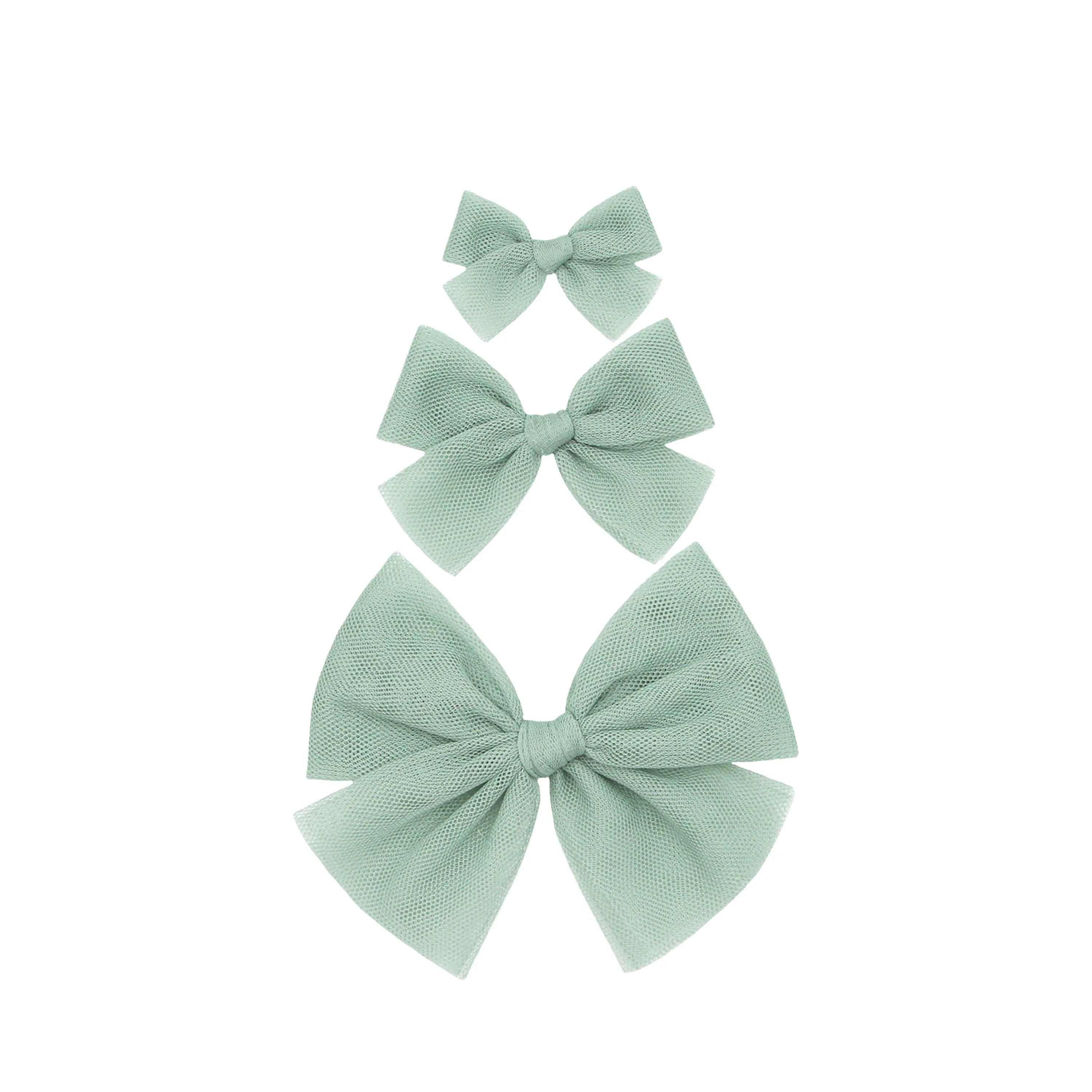 Tulle Bow - Sea Glass Clip